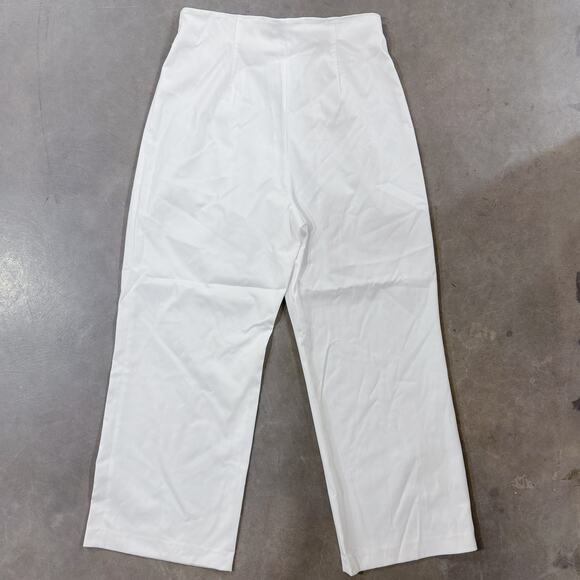 Antonio Melani Tiana Straight Leg Button Fly High Rise Pants Slacks White 14 NWT - Picture 7 of 10